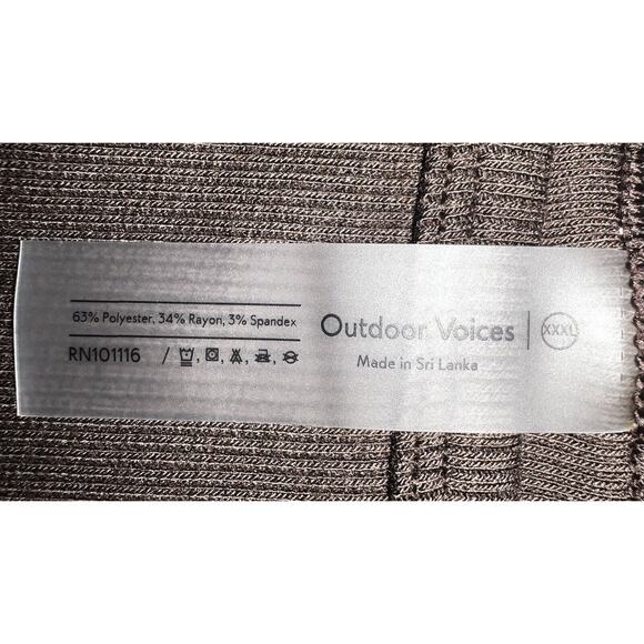 Outdoor Voices Womens XXXL Activewear Cozy Rib Java Tank Top Stretch Workout NEW - Picture 6 of 6